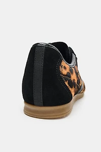 ANIMAL PRINT LEATHER SNEAKERS