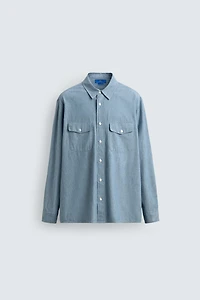 CHAMBRAY DENIM SHIRT AARON LEVINE X ZARA