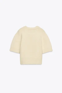 PULL EN MAILLE MANCHES COURTES