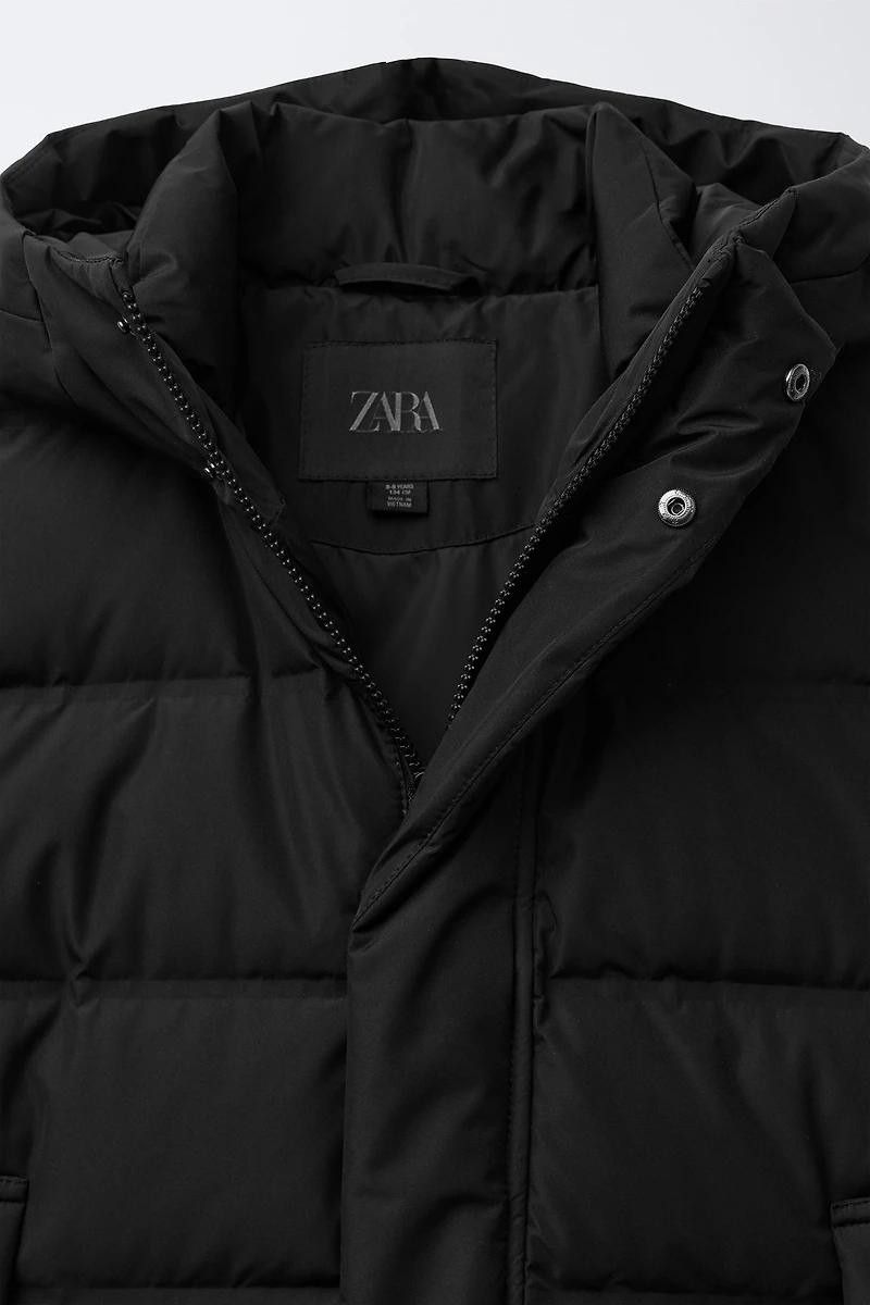 LONG WATER-REPELLENT DOWN PUFFER COAT