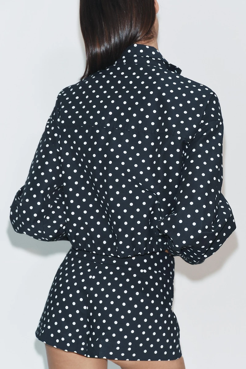 POLKA DOT PUFFER JACKET