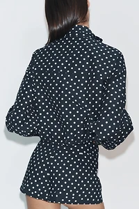 POLKA DOT PUFFER JACKET