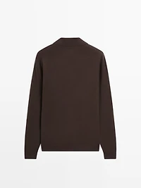 Pull polo en maille coton