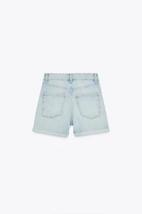 HIGH WAIST TRF MOM FIT SHORTS