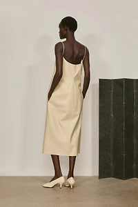 Robe midi en cuir nappa - LIMITED EDITION