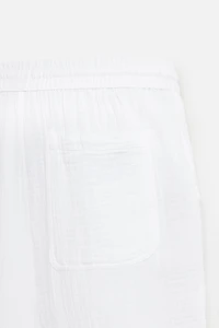 CRINKLED EFFECT PANTS