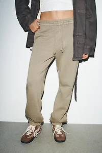 WASHED EFFECT FLEECE JOGGER PANTS