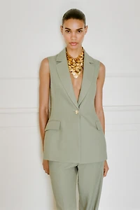 LINEN LONG VEST