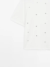 T-shirt oversize avec œillets