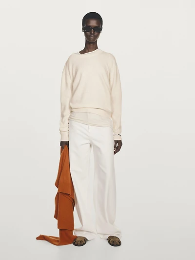 100% cashmere crew neck sweater