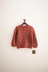ZARA TIMELESS - PULL EN MAILLE À TORSADES AVEC LAINE