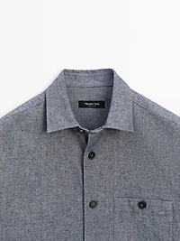 Melange overshirt with pocket