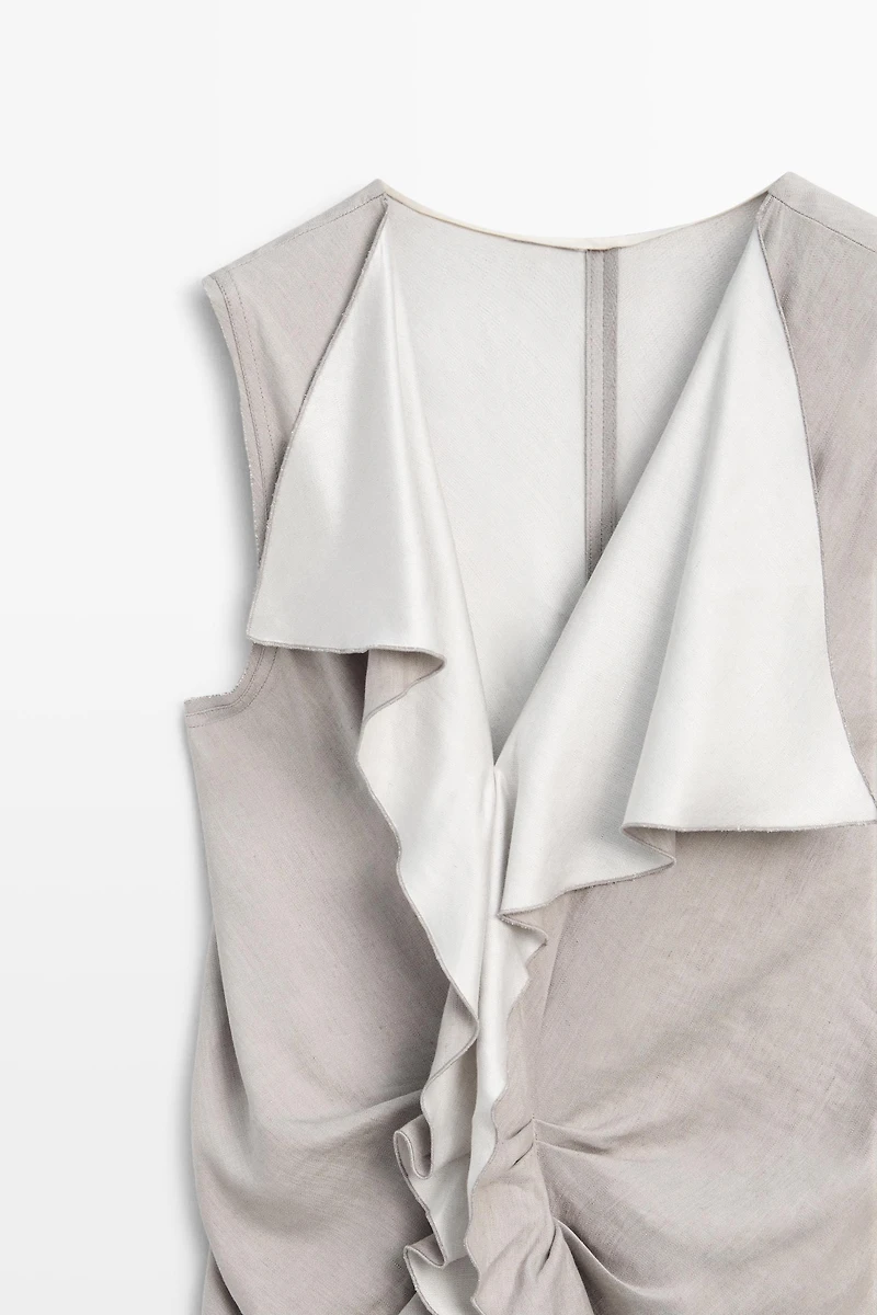 Flowing dress with ruffle detail - STUDIO