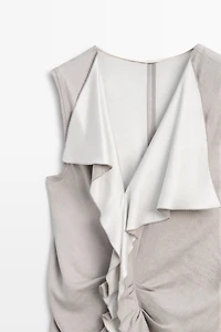 Flowing dress with ruffle detail - STUDIO