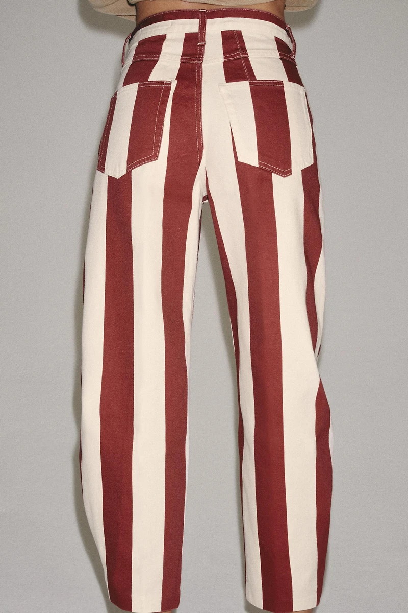 JEAN ZW COLLECTION TAPERED TAILLE HAUTE RAYURES