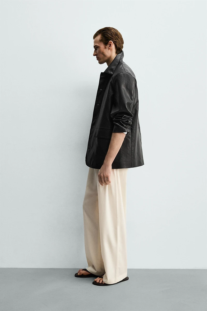 SURCHEMISE RELAXED FIT MATIÈRE SYNTHÉTIQUE