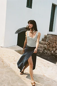 STRIPED KNIT TOP