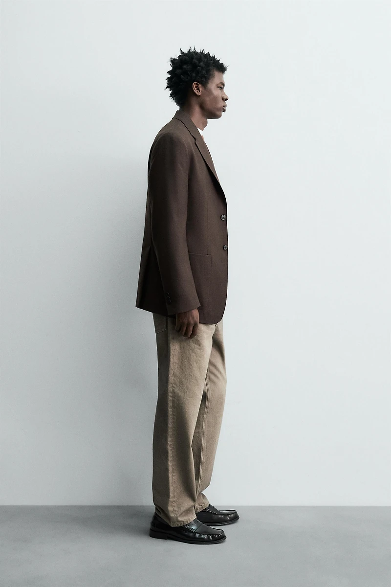 100% WOOL FLANNEL BLAZER