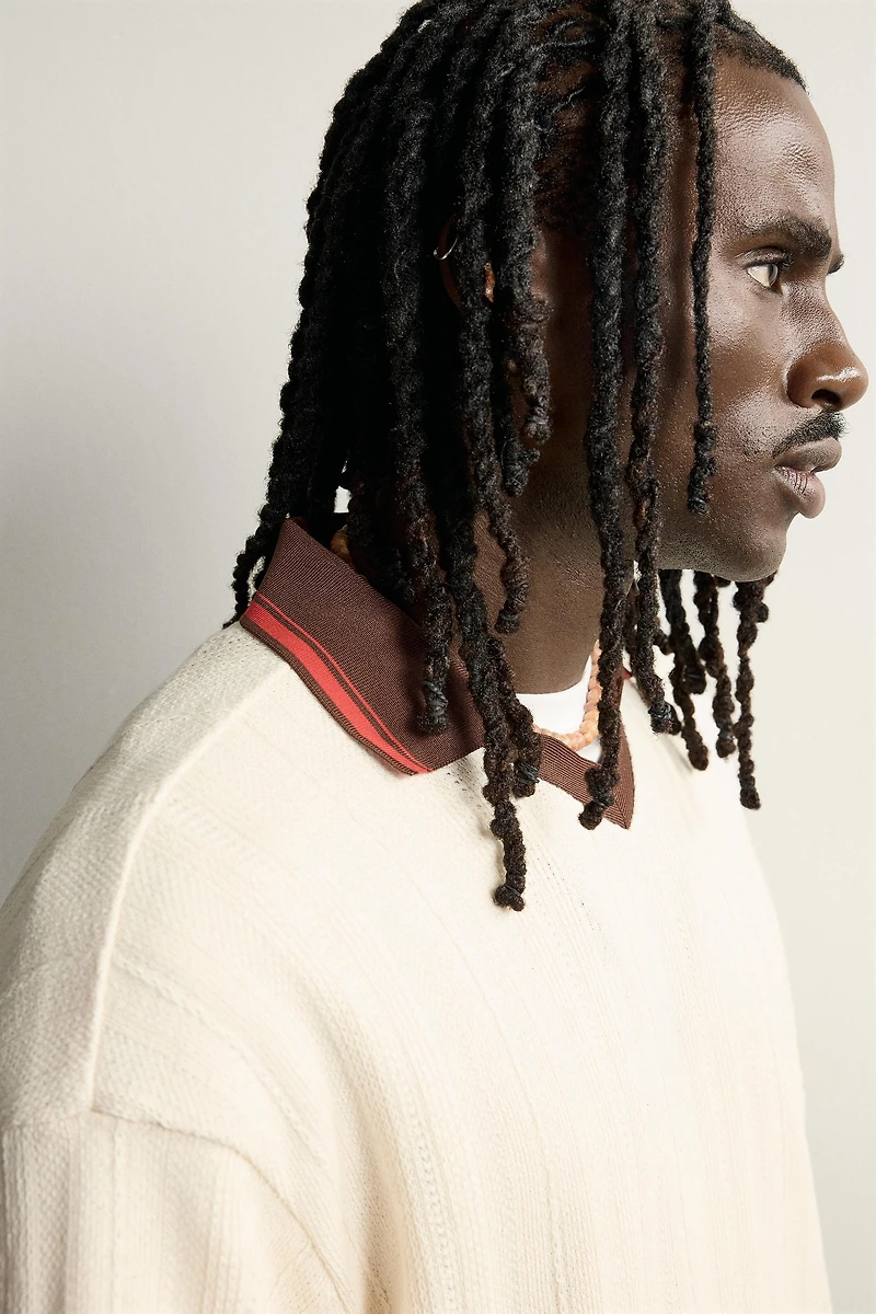 EMBROIDERED STRUCTURED POLO SHIRT