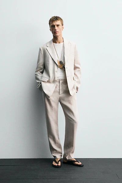 100% LINEN SUIT BLAZER