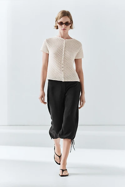 Cardigan en maille crochet