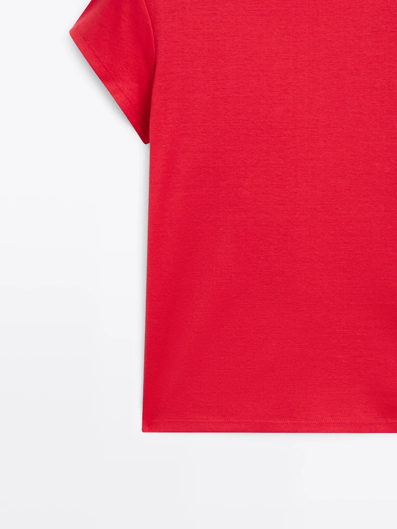 T-shirt à manches courtes 100 % coton mercerisé