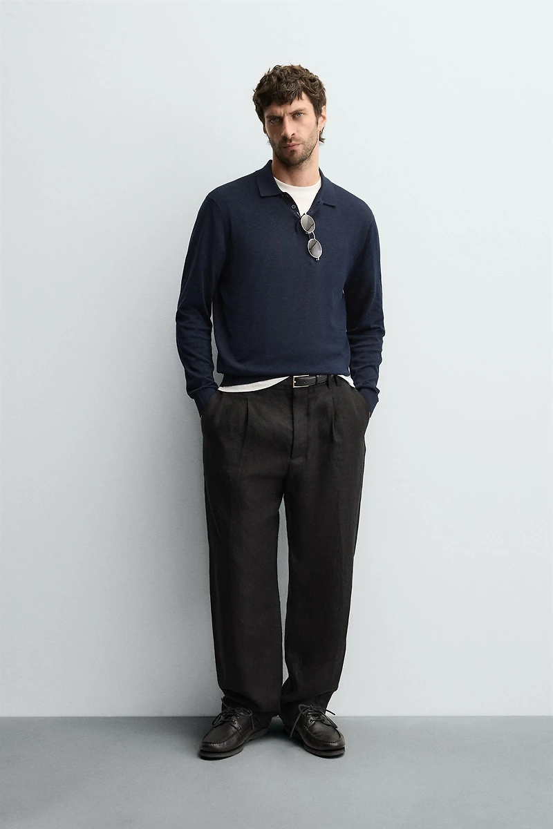 POLO EN MAILLE COTON - SOIE