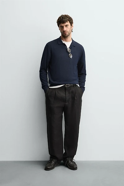 POLO EN MAILLE COTON - SOIE