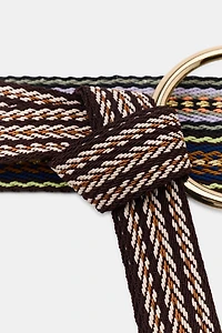 CEINTURE LARGE EN TISSU À RAYURES