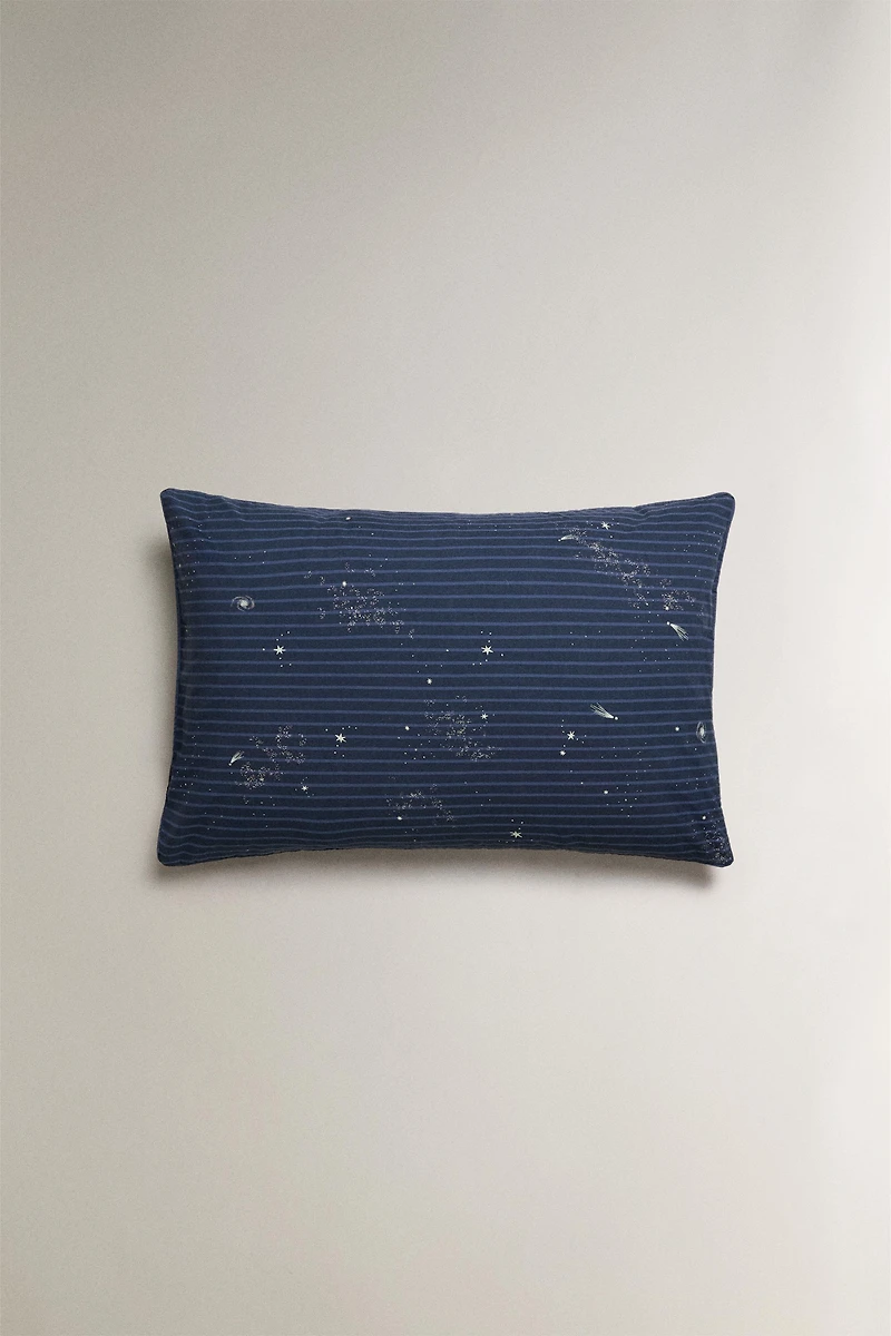 KIDS' SPACE STRIPE PILLOWCASE