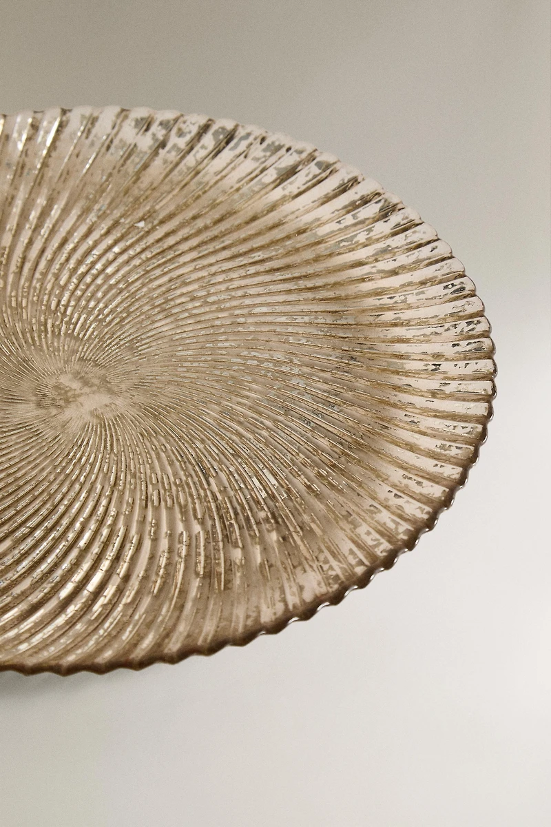 CHRISTMAS SHINY GLASS CHARGER