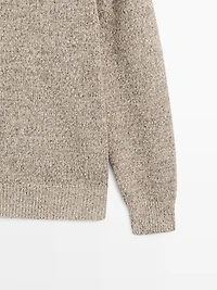 Cotton knit cardigan with buttons