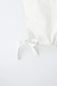 LINEN AND COTTON LACE BONNET