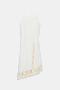 ZW COLLECTION FRINGED LINEN DRESS