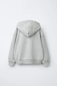 TEXT ZIP HOODIE