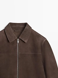 Suede leather jacket