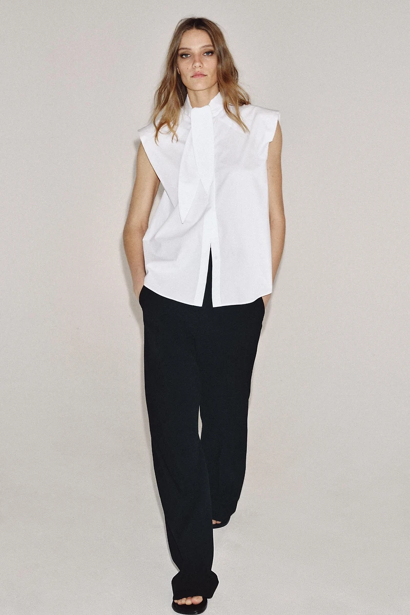 CHEMISE À RAYURES AVEC NŒUDS ZW COLLECTION