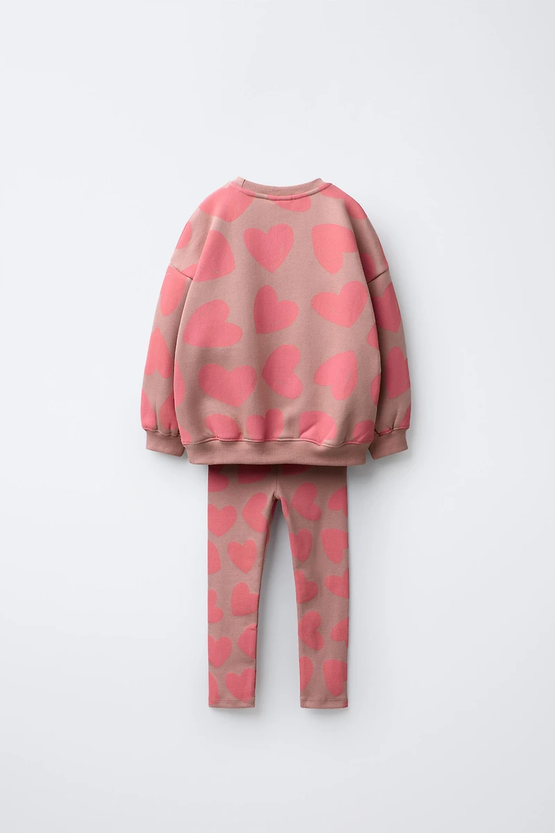 ENSEMBLE JOGGING SWEAT ET LEGGING IMPRIMÉ