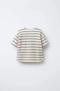 STRIPED WAFFLE T-SHIRT