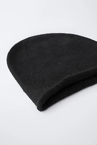 WOOL BLEND KNIT HAT