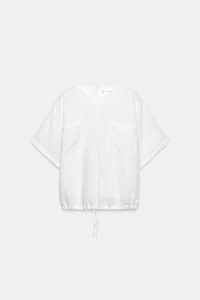 TOP 100 % LIN À LACETS ZW COLLECTION