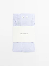 Caleçon micro-rayures 100 % coton