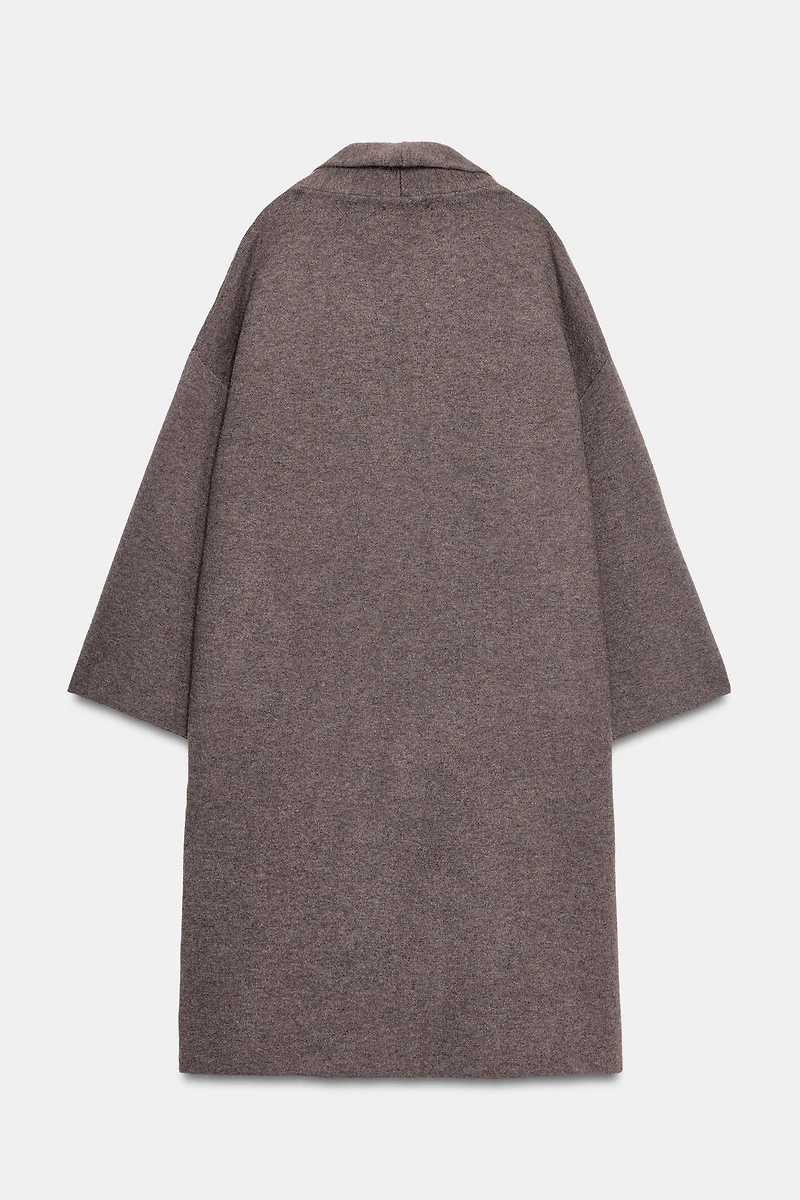 MANTEAU LONG EN MAILLE