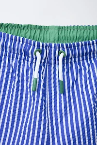 6-14 YEARS/ SEERSUCKER SWIM SHORTS