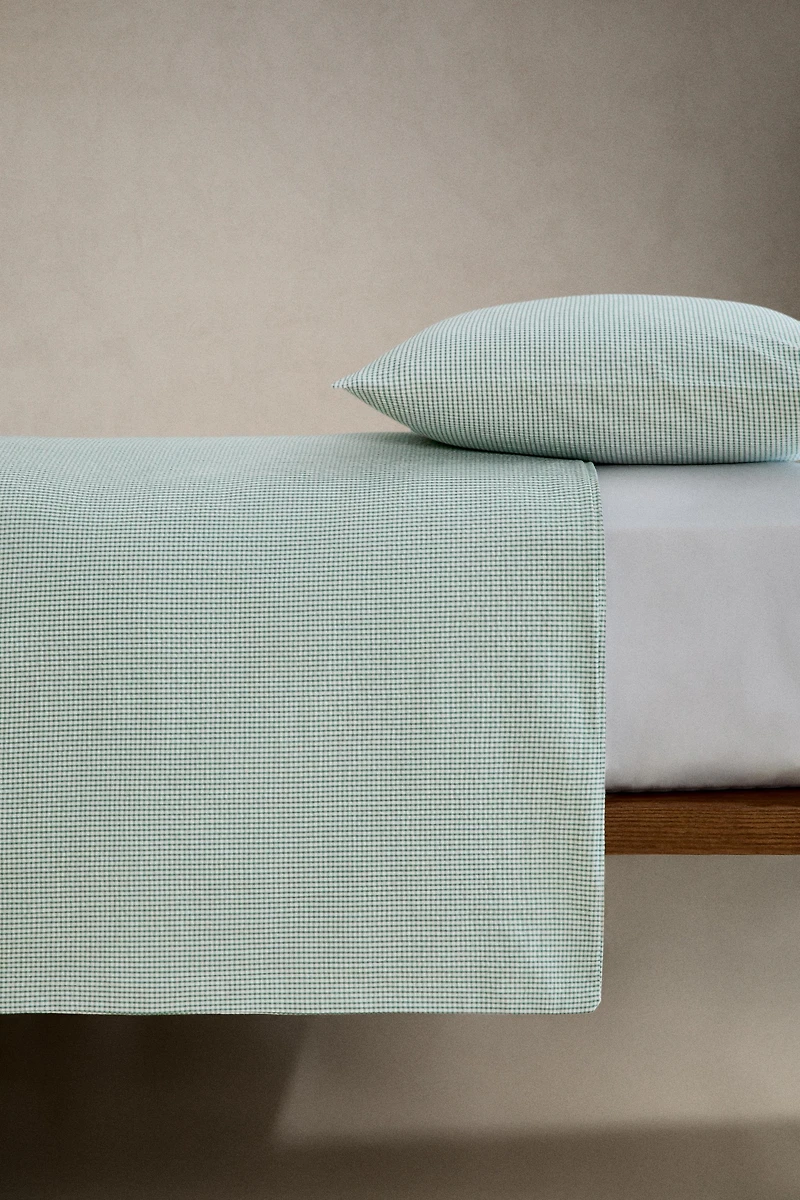 CHECK SEERSUCKER DUVET COVER