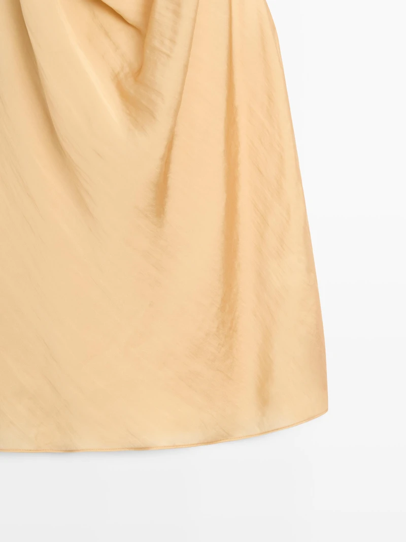 Flowing top with cowl neckline
