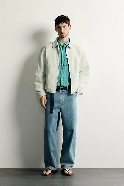 WASHED COTTON REGULAR FIT JACKET