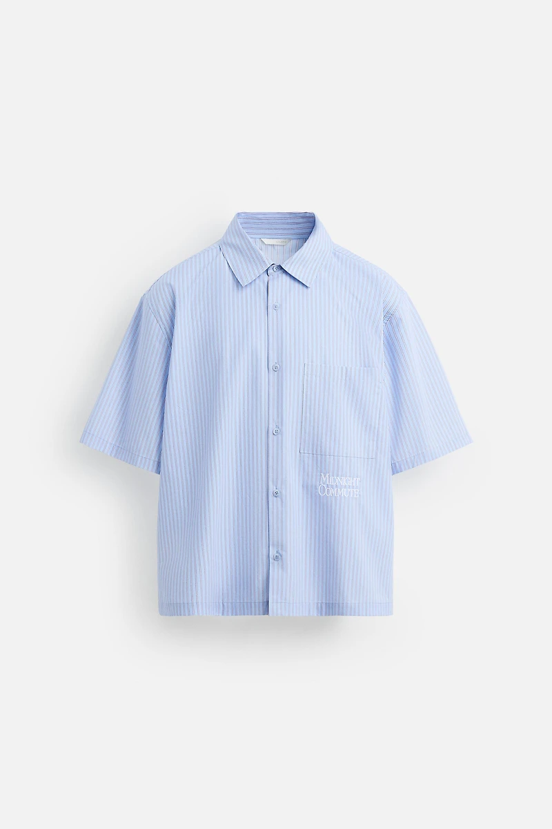CHEMISE RAYURES TEXTE
