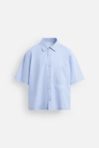 STRIPED TEXT SHIRT