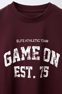 TEXT PRINT JOGGING T-SHIRT